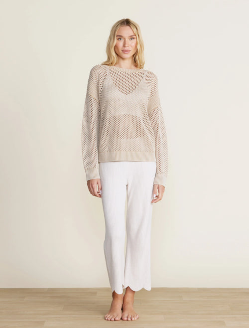 The "Sunbleached Open Stitch" Pullover by Barefoot Dreams