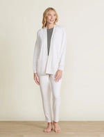 The "Malibu Collection Brushed Fleece Sweater Mix" Cardigan by Barefoot Dreams