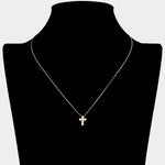 The "Bezel Cross" Necklace