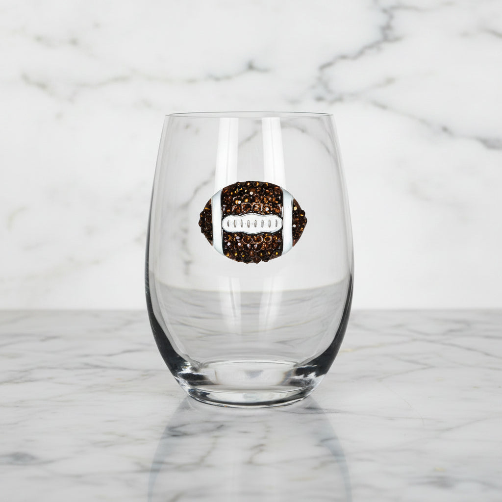 The "Football" Stemless Wine Glass