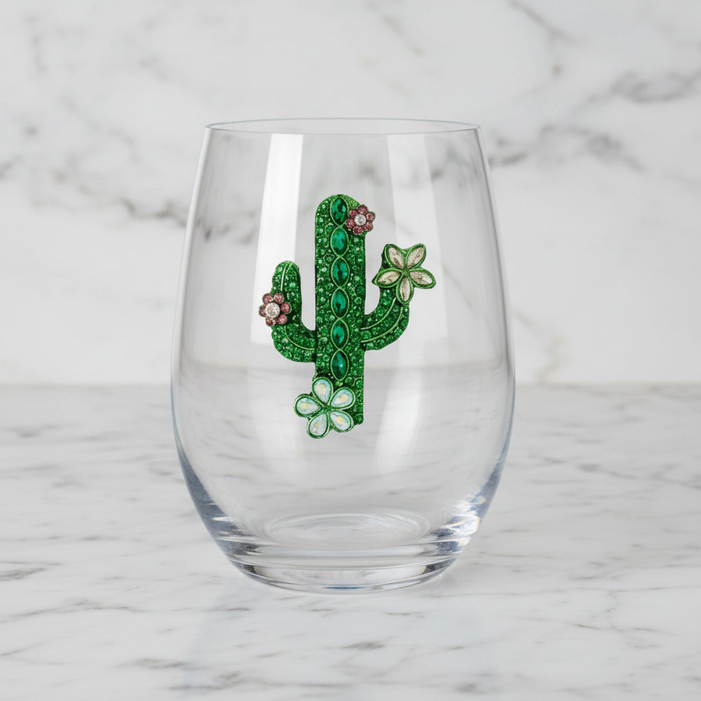 The "Cactus" Stemless Wineglass