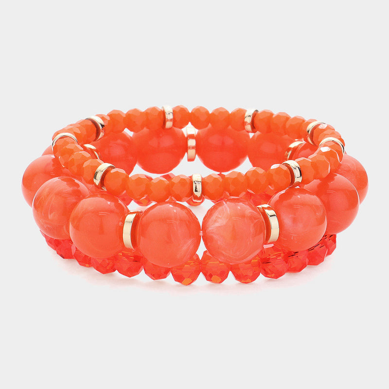 The "Coral Vibes" Bracelet Set