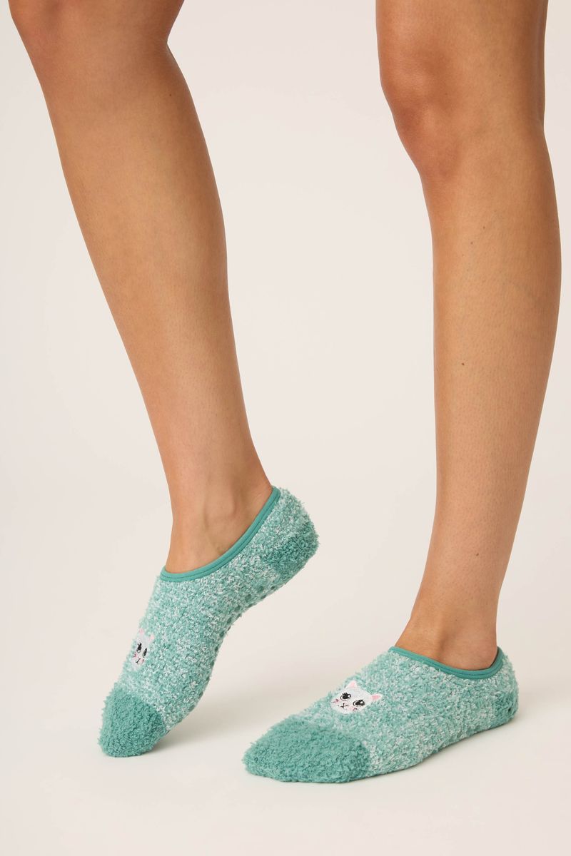 The "Kitty" Fuzzy Ankle Socks by PJ Salvage