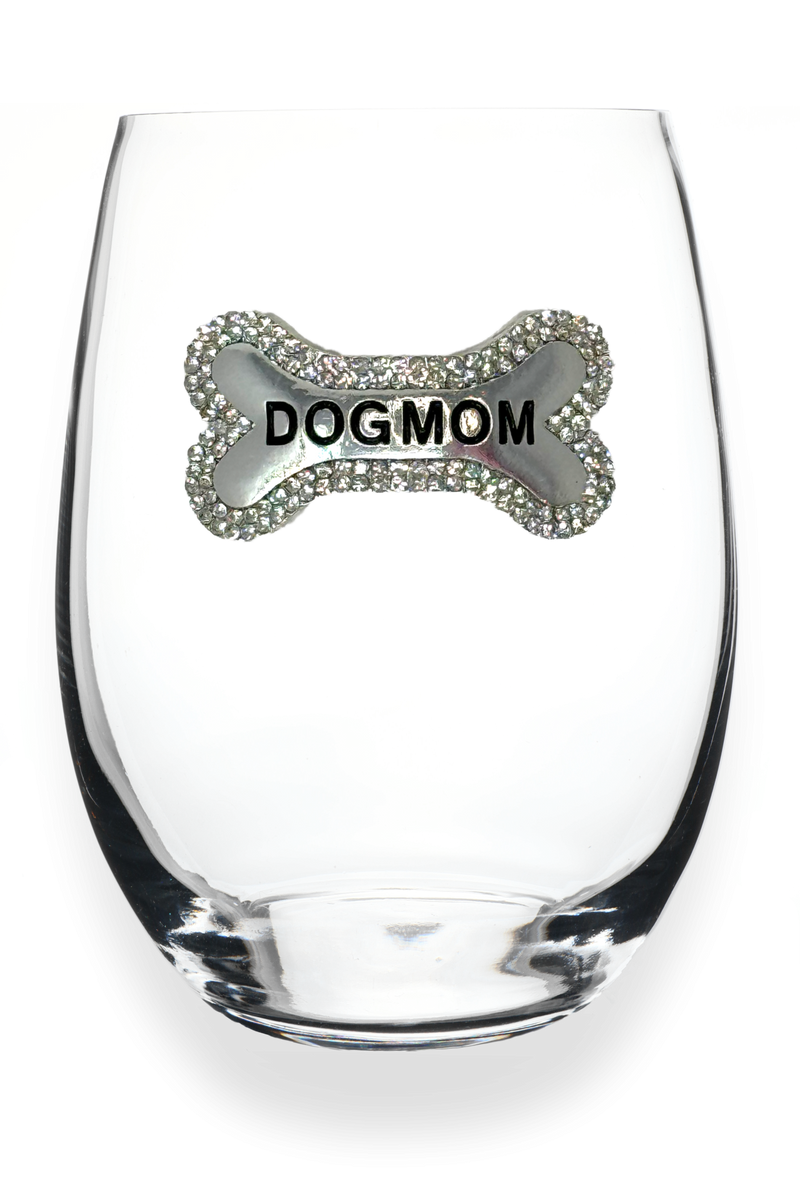 The "Dog Mom" Stemless Wineglass