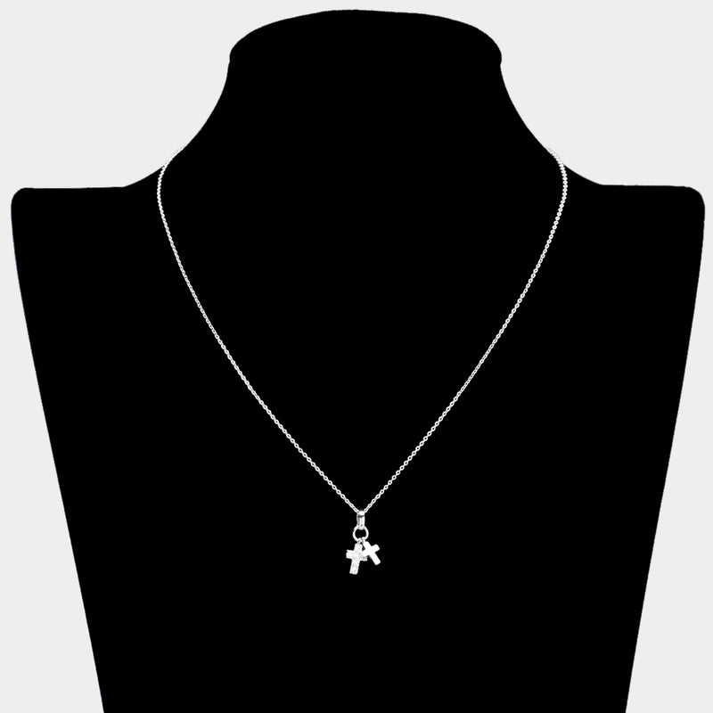 The "Double Mini Cross" Necklace