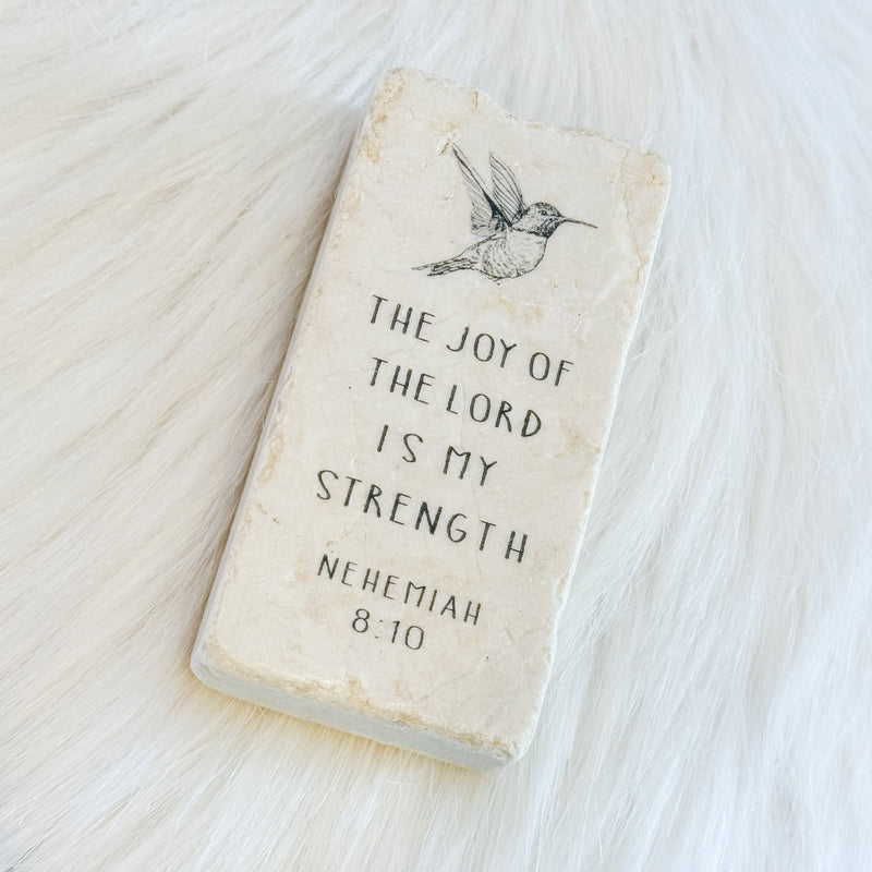 The "Half Block" Scripture Stone Art