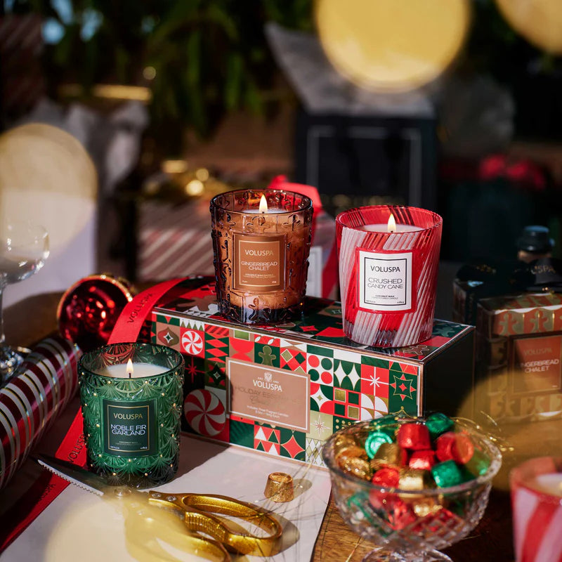 The "Holiday Essentials Candle Trio" by Voluspa