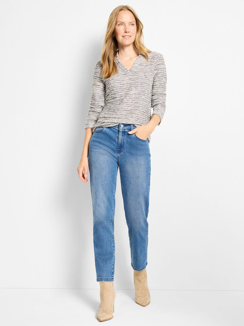 The "Rope Shimmer" Polo Top by NIC+ZOE