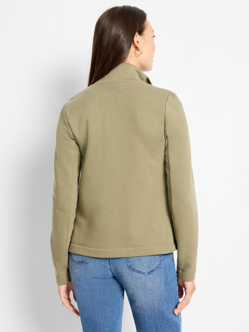 The "Olivewood" Lounge Around Moto Jacket by NIC+ZOE