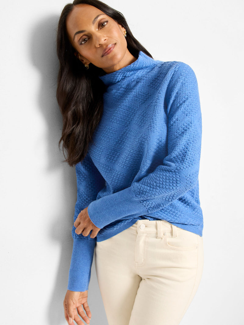 The "Mineral" Textured Diamonds Sweater by NIC+ZOE