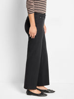 The "Black Onyx" 28" Recess Straight Knit Ankle Pull On Jeans by NIC+ZOE