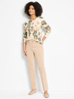 The "Washed Burro" 28" Recess Straight Knit Ankle Pull On Jeans by NIC+ZOE