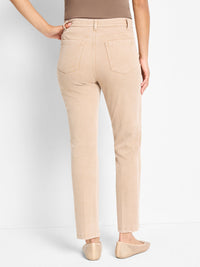 The "Washed Burro" 28" Recess Straight Knit Ankle Pull On Jeans by NIC+ZOE