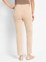 The "Washed Burro" 28" Recess Straight Knit Ankle Pull On Jeans by NIC+ZOE