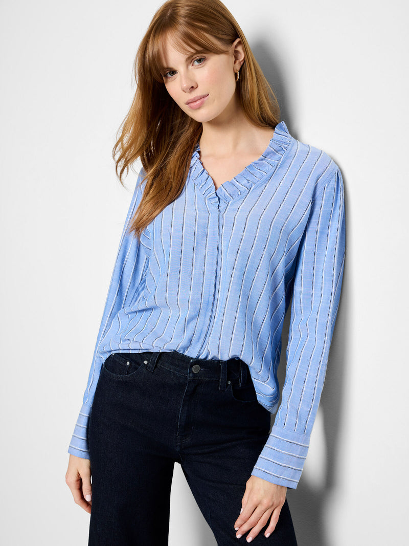 The "Striped Ruffled Around" Top by NIC+ZOE