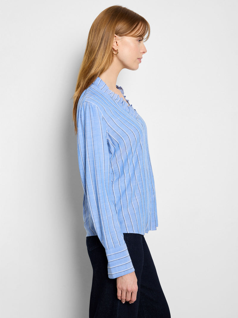 The "Striped Ruffled Around" Top by NIC+ZOE