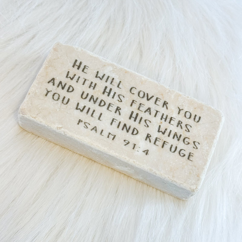 The "Half Block" Scripture Stone Art