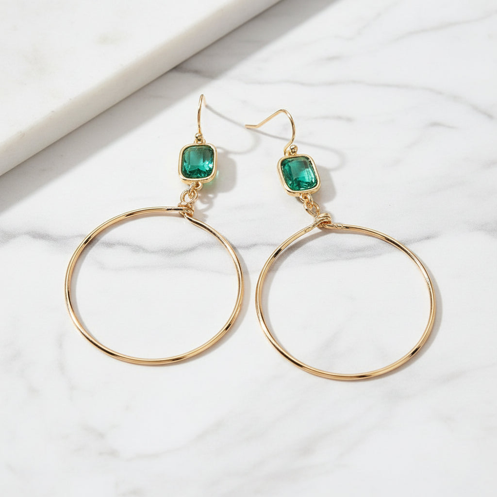 The "Emerald Vibe" Earrings