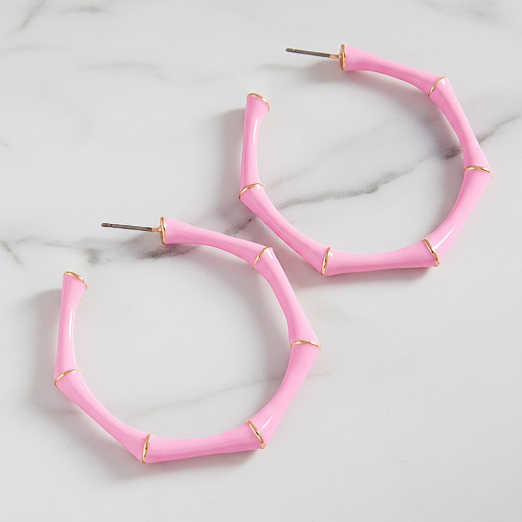 The "Enamel Bamboo" Earrings
