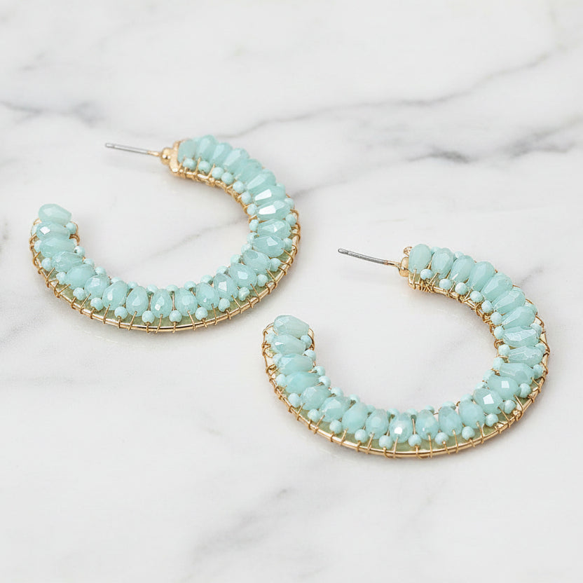 The "Tropical Tango Hoop" Earrings