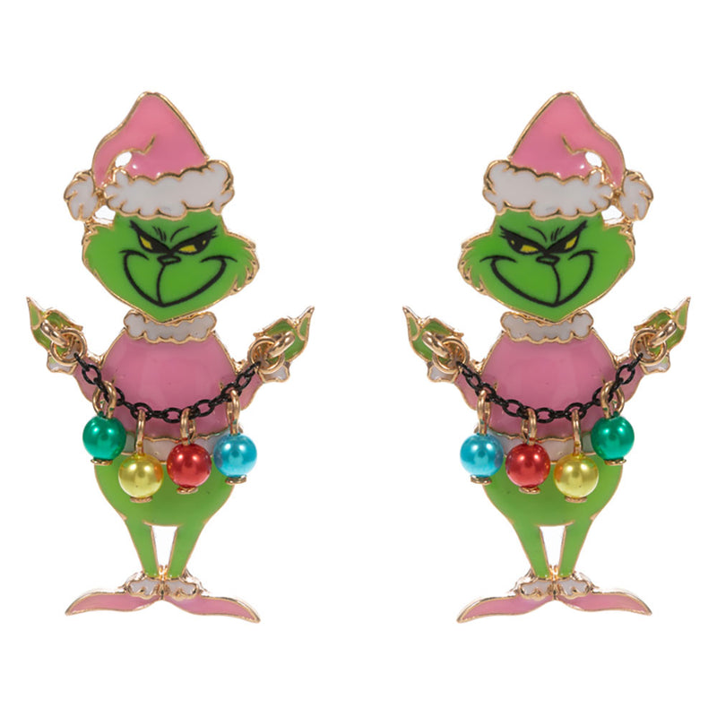 The "Pink Grinch" Earrings