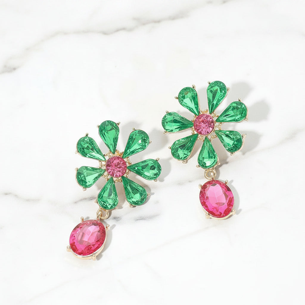 The "Pink and Green Girl" Earrings
