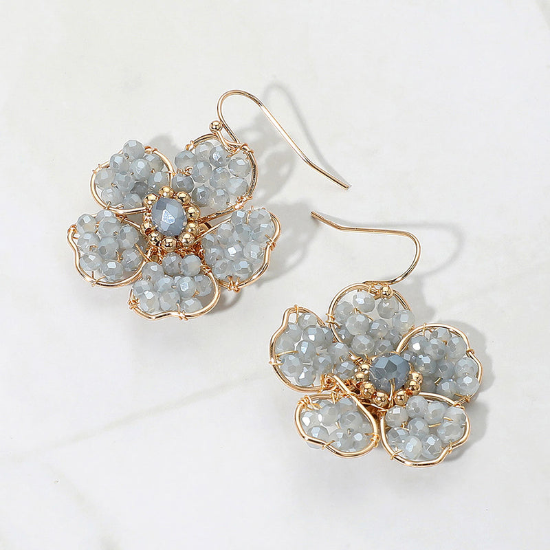 The "Beaded Flower" Earrings