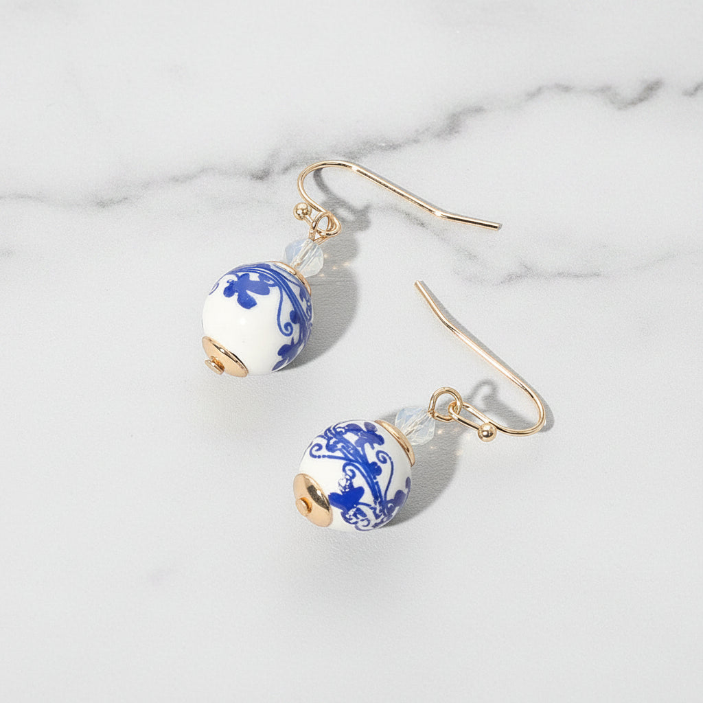 The "Mini Blue Floral" Earrings