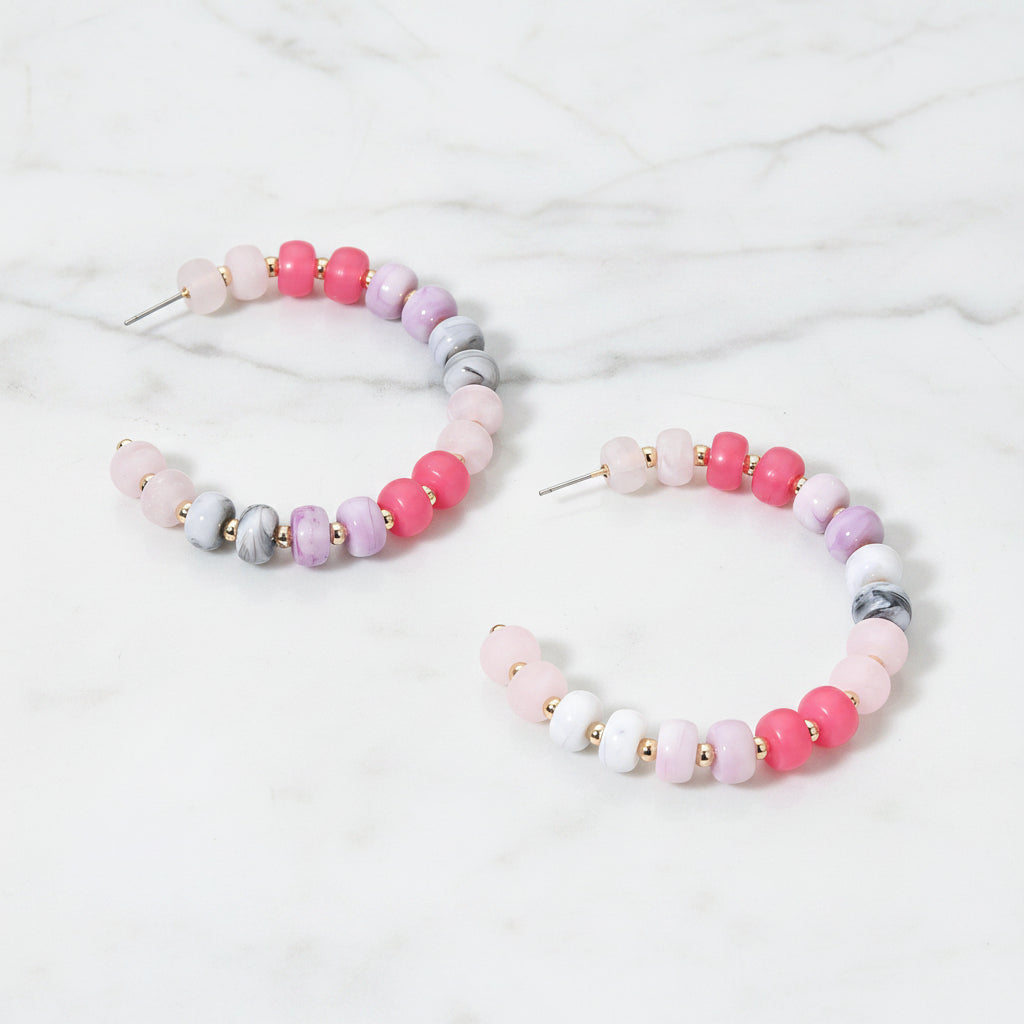 The "Pink Hoop" Earrings