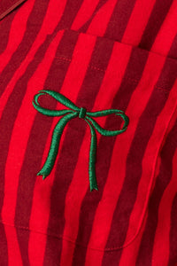 The "Bow Icon" 3-Piece Flannel Pajama Set by PJ Salvage