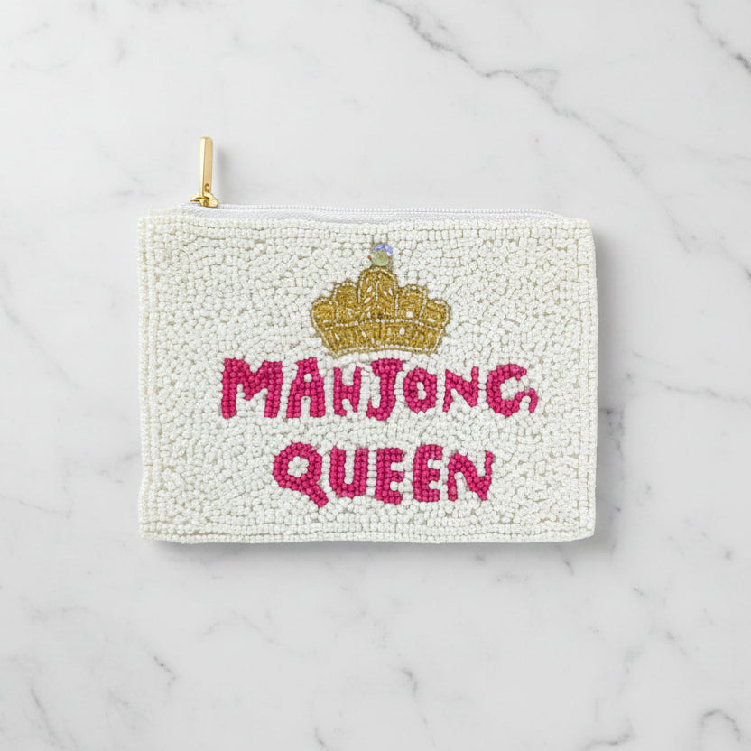 The "Mahjong Queen" Beaded Pouch