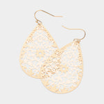 The "Filigree Tear Drop" Earrings