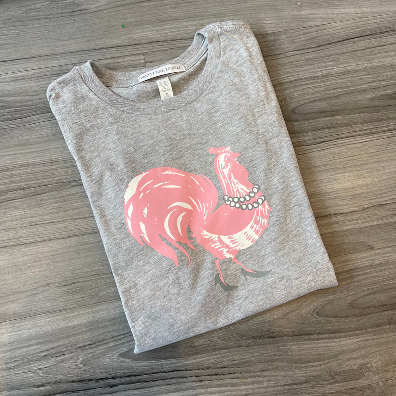 The "Pretty Pink Rooster Short Sleeve T-Shirt"