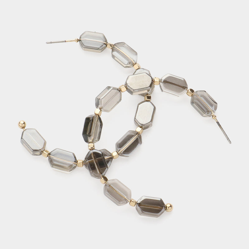 The "Gray Lucite" Hoops