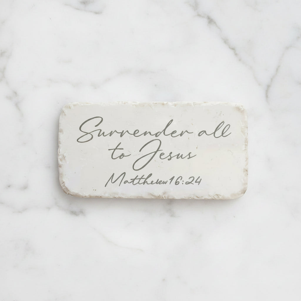 The "Half Block" Scripture Stone Art