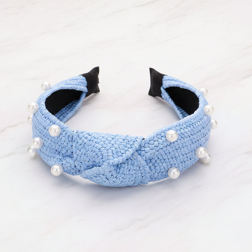 The "Raffia Pearl" Headband