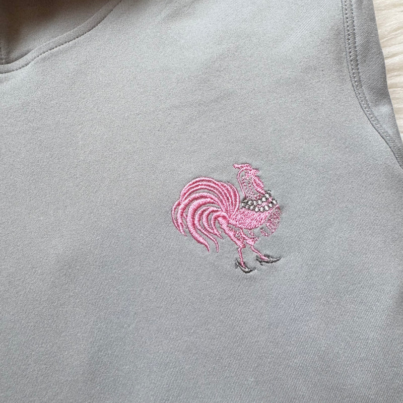The "Light Gray Pretty Pink Rooster®" Hoodie by Pretty Pink Rooster®