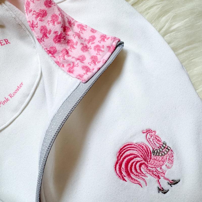 The "Pretty Pink Rooster® " 3/4 Zip by Pretty Pink Rooster®