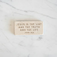 The "Half Block" Scripture Stone Art
