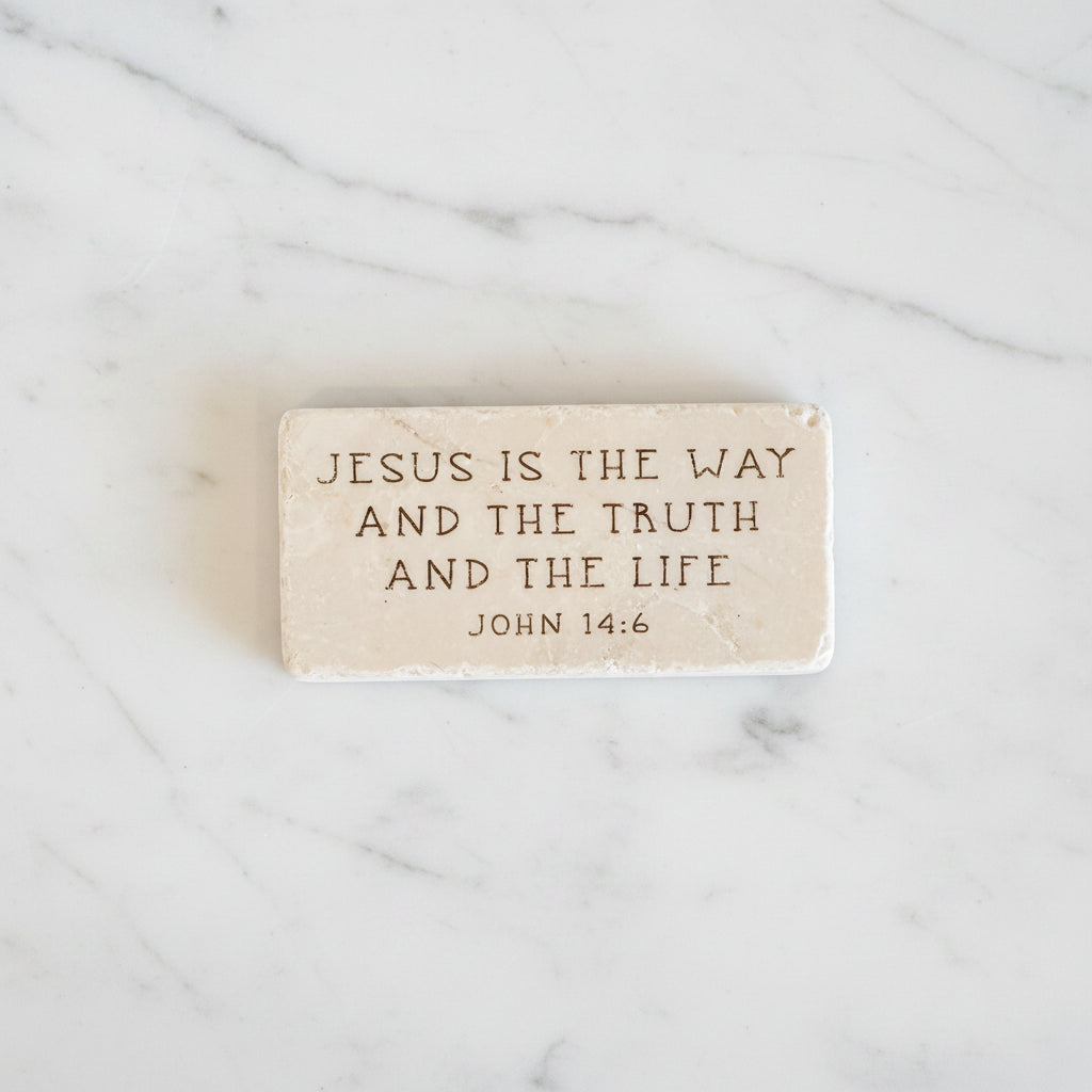 The "Half Block" Scripture Stone Art