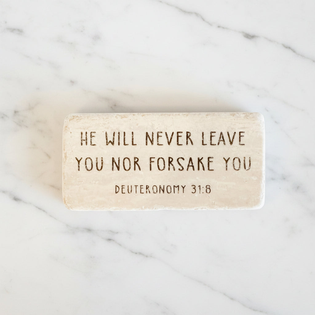 The "Half Block" Scripture Stone Art