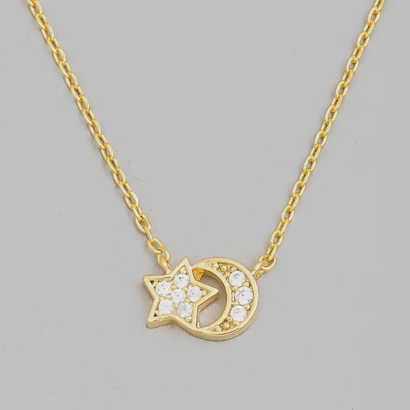 The "Mini Moon and Star" Necklace