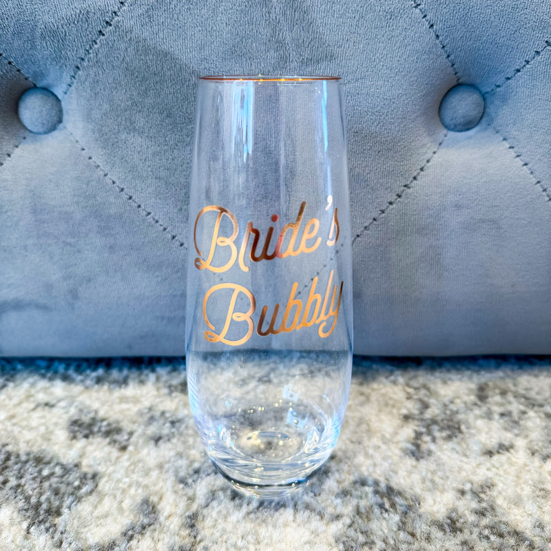 The "Bride's Bubbly" Glass
