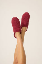 The "Chenille Cable Knit" Slippers by PJ Salvage