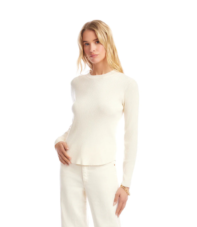 The "Cream" Ribbed Crew Neck
