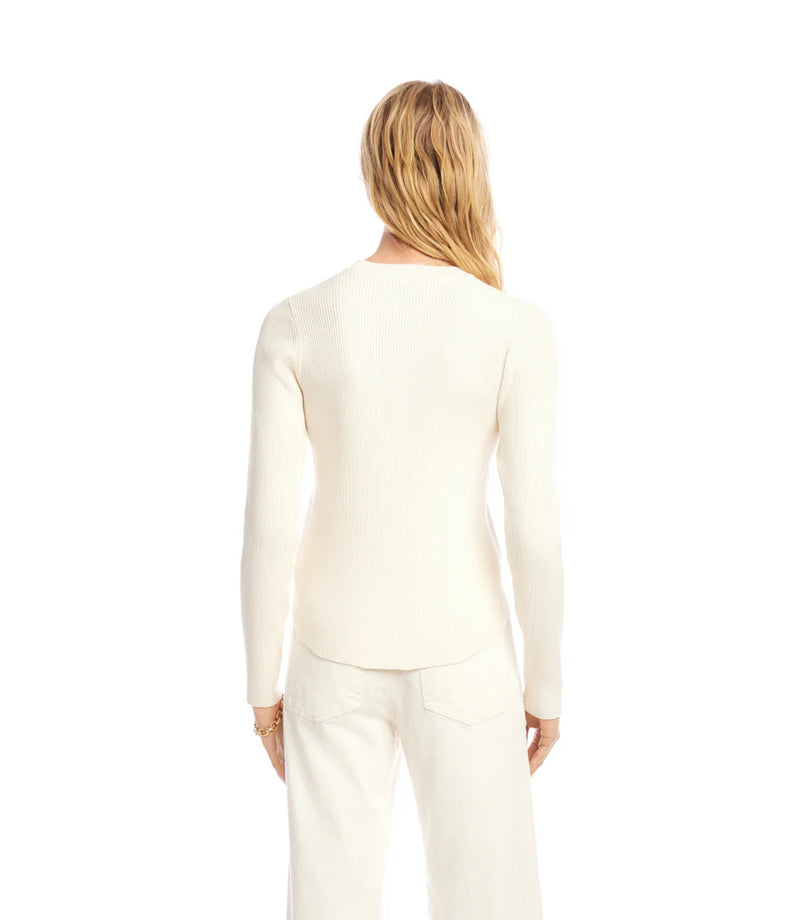 The "Cream" Ribbed Crew Neck