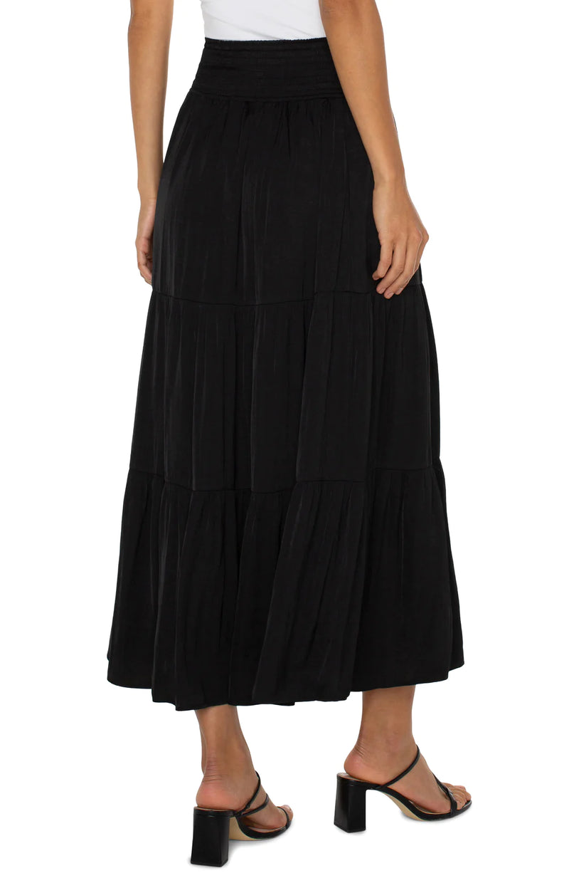 The "Tiered Woven" Maxi Skirt by Liverpool