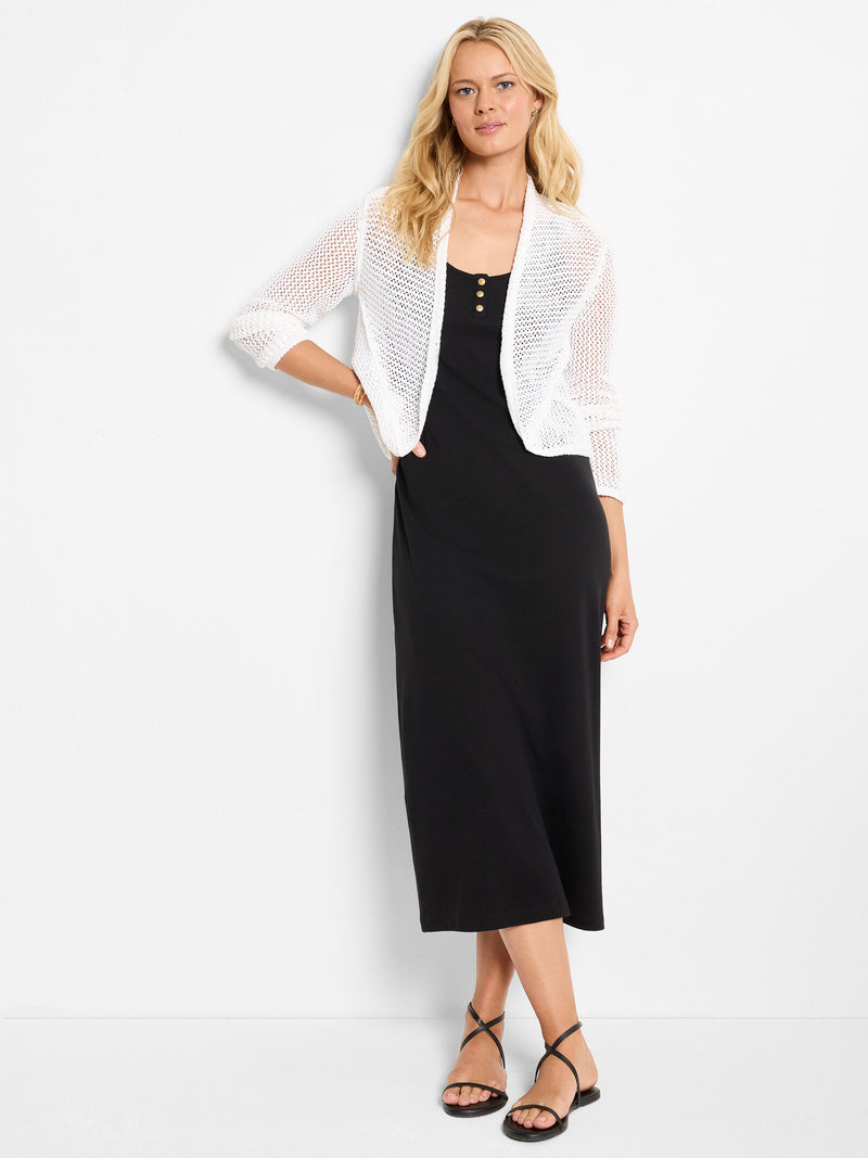 The "Paper White" Mesh Cocoon Cardigan by NIC+ZOE