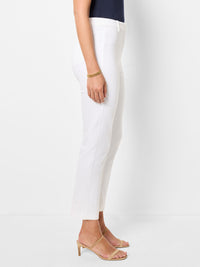 The "Paper White" 26" Cotton Bi-Stretch Copley Straight Pant by NIC+ZOE