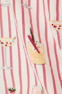 The "Martinis & Mistletoe" Cocktail Print Flannel Pajama Pants by PJ Salvage